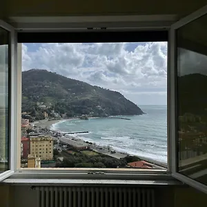 Ocean View Flat With Wi-fi, Ac And Elevator To Town Appartamento Levanto